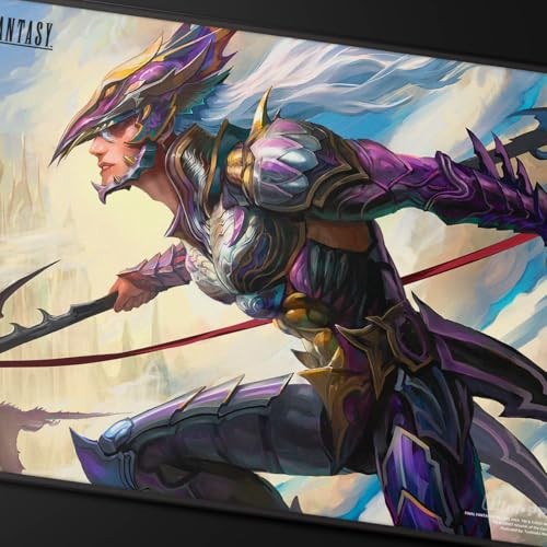 Ultra PRO - Final Fantasy X Universes Beyond Kain Highwind Black Stitched Playmat for Magic: the Gathering | Card Game Playmat, Final Fantasy Collecti
