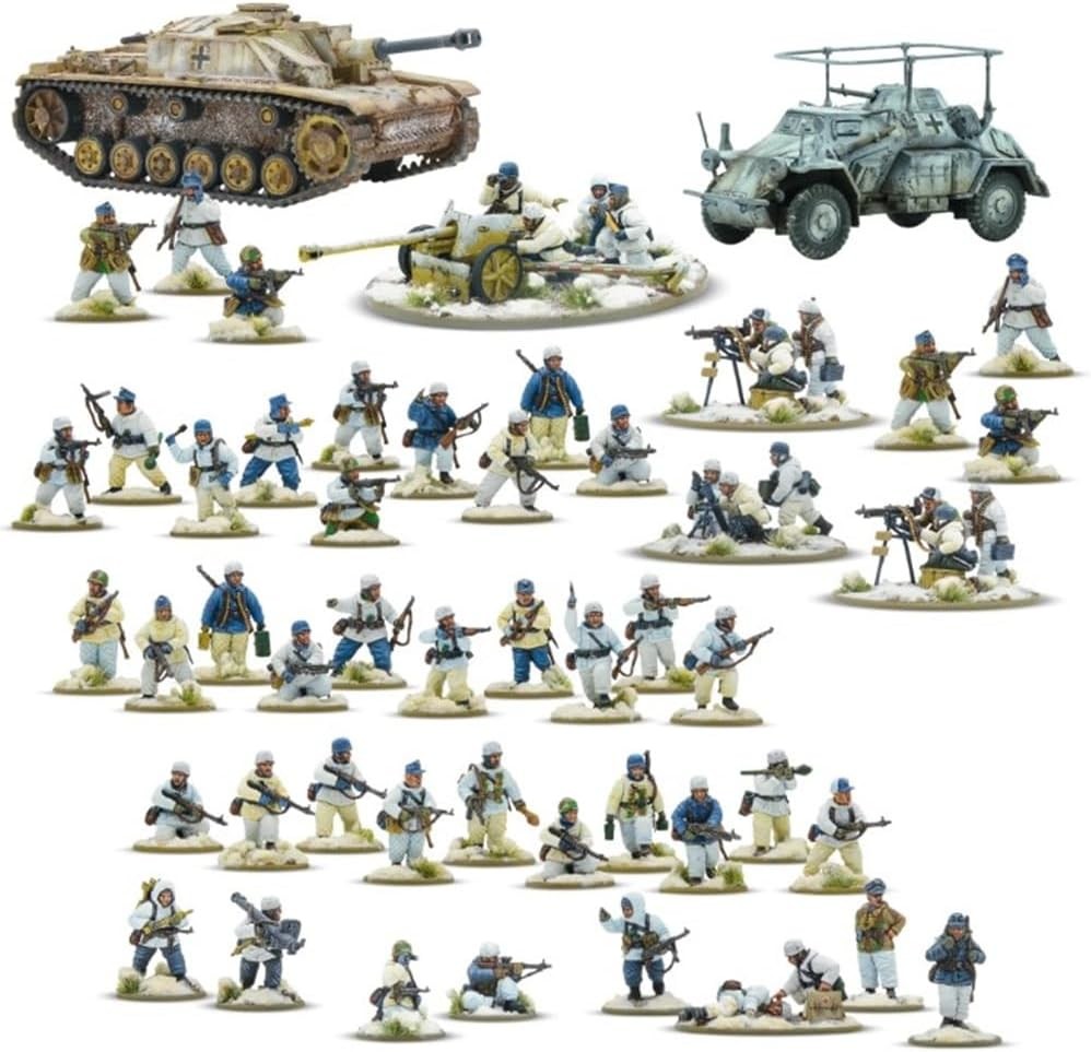 Fallschirmjager Winter Starter Army - 28mm Scale Miniatures for Bolt Action Highly Detailed World War 2 Miniatures for Table-top