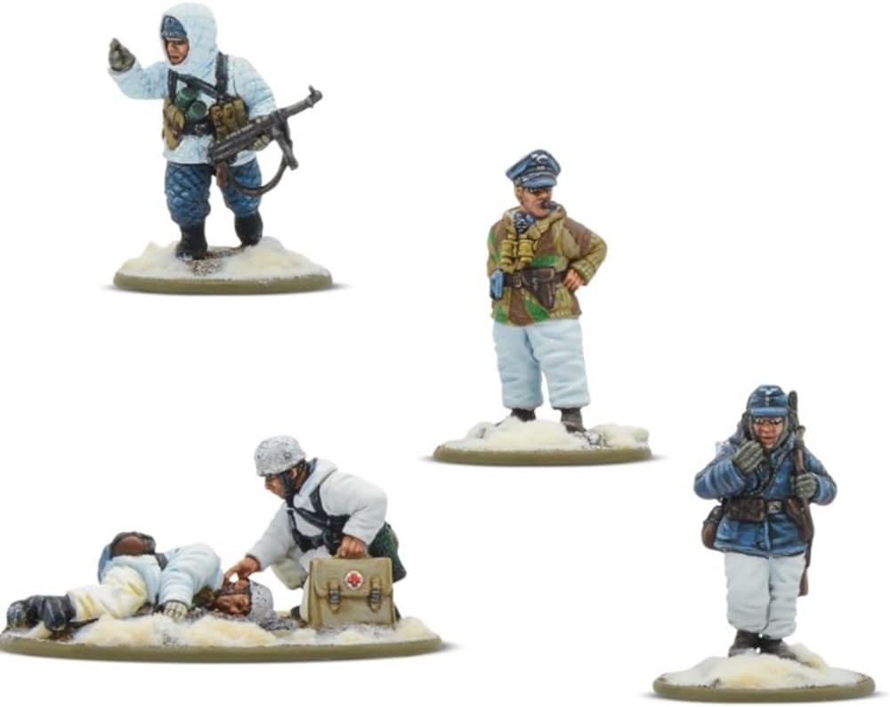 Fallschirmjager Winter Starter Army - 28mm Scale Miniatures for Bolt Action Highly Detailed World War 2 Miniatures for Table-top