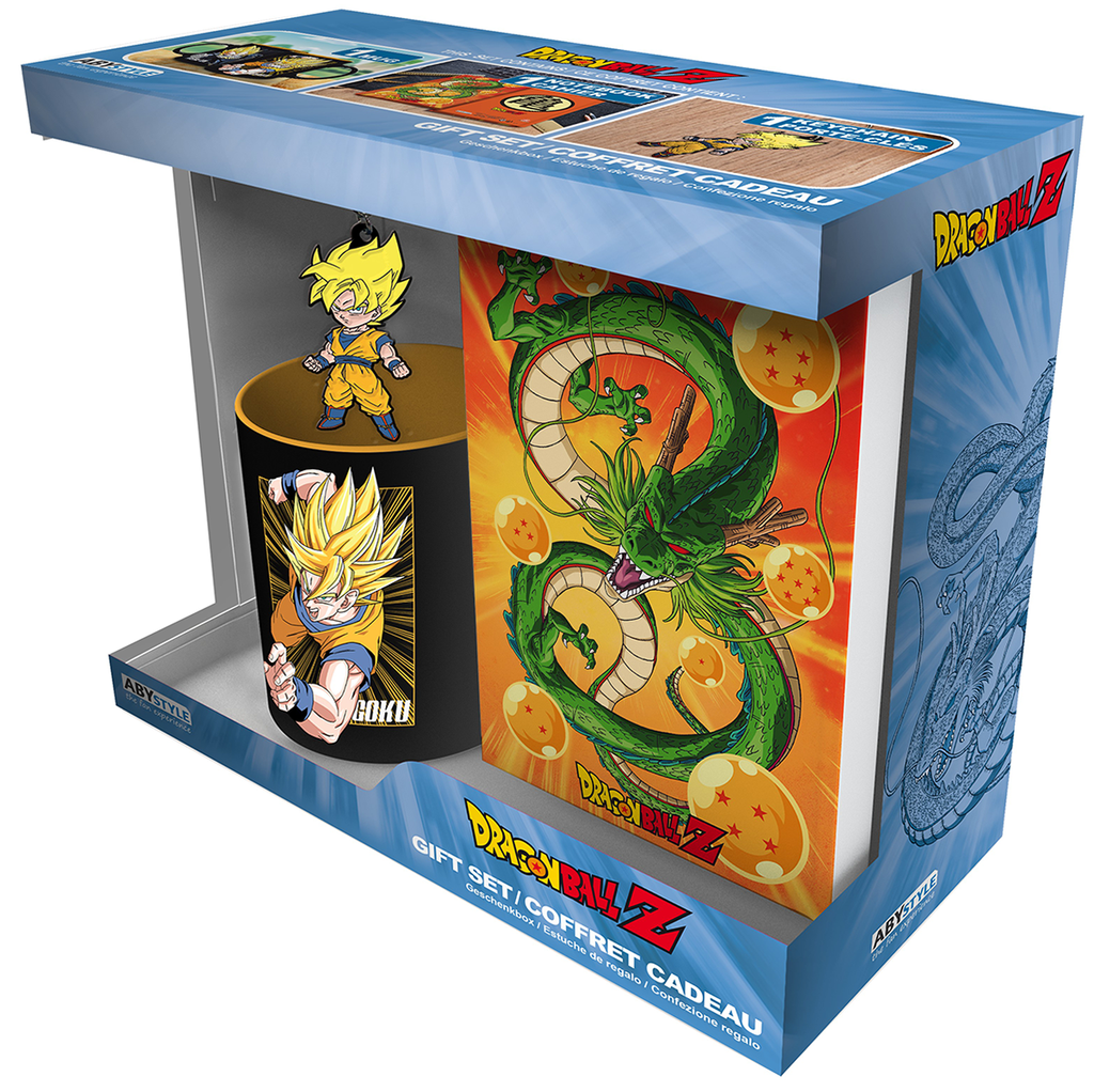 PCK MUG320ML + LLAVERO PVC + NOTEBOOK "GOKU" 