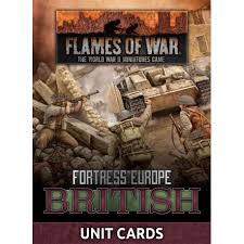 Flames of War: Fortress Europe British Unit Cards