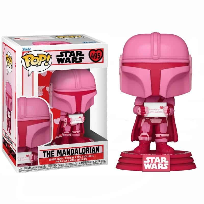 Star Wars Valentines POP! Star Wars Vinyl Figura The Mandalorian 9 cm