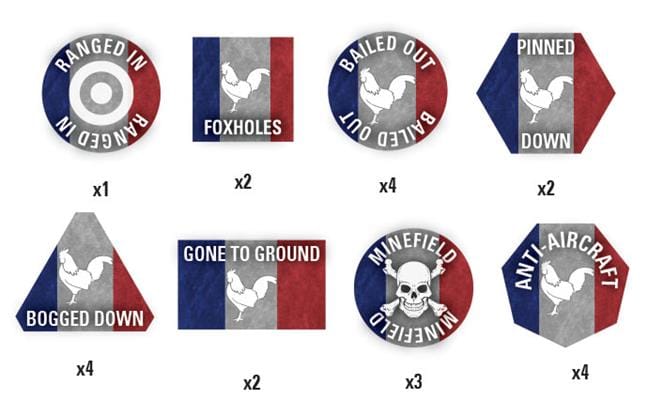 Team Yankee French Token Set