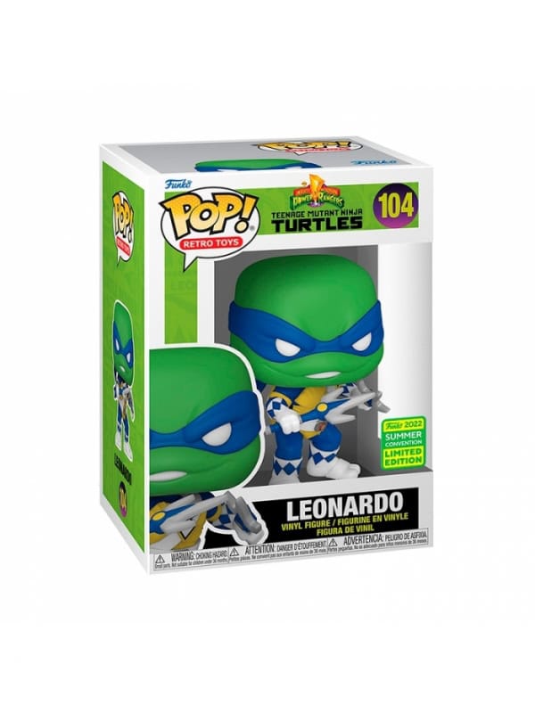 Funko Pop! Vinyl TMNT X MMPR- Leonardo - Tortugas Ninja