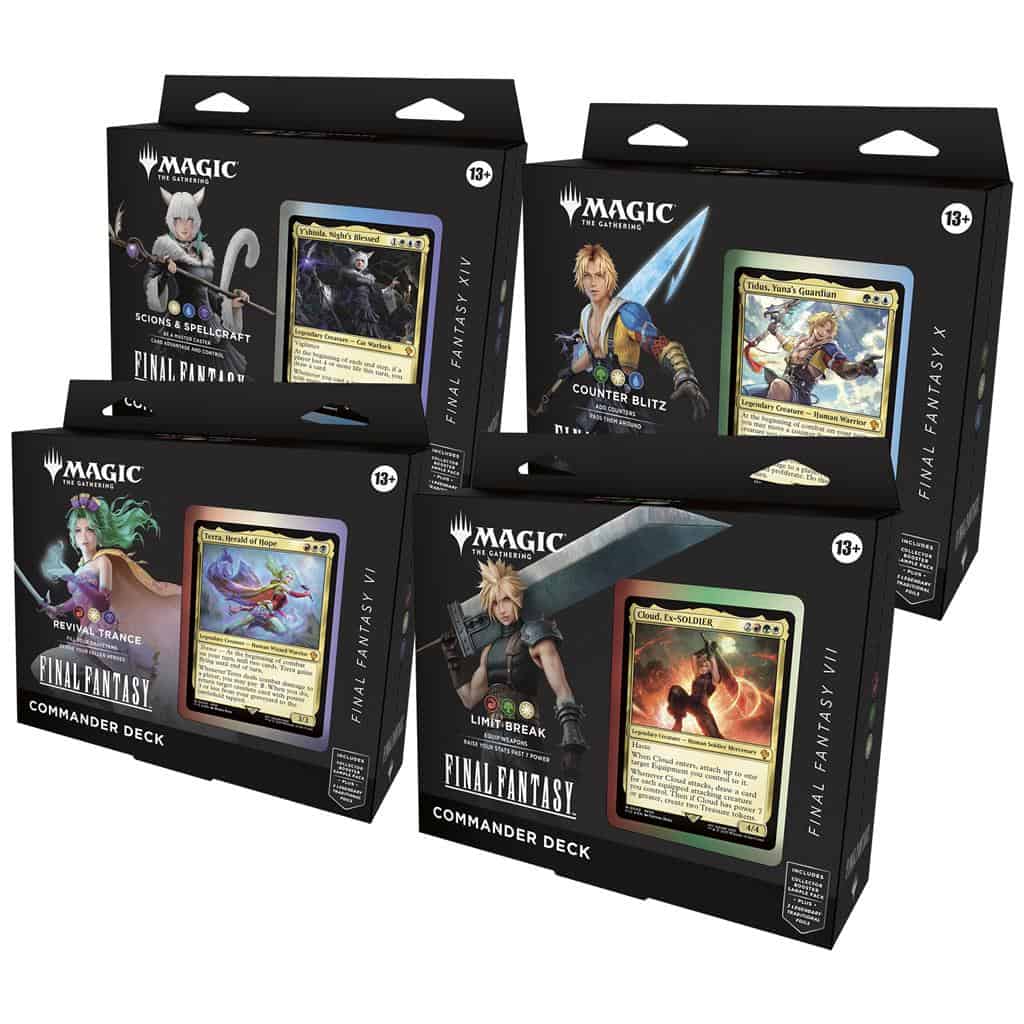 MTG - Final Fantasy Commander Deck Display (4 Decks) - SP