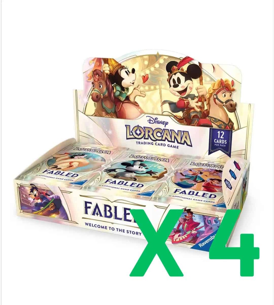 Disney Lorcana  FABLED Case completa (4 cajas de sobres)