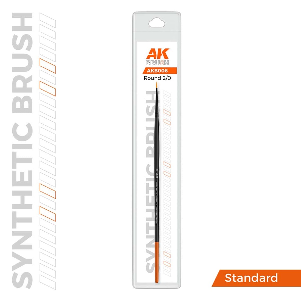 AKB006 AK SYNTHETIC BRUSH – ROUND 2/0