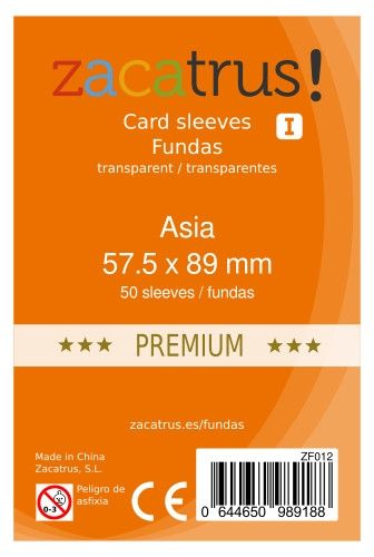 Fundas Zacatrus Asia Premium (57,5 mm x 89 mm) (50 uds)