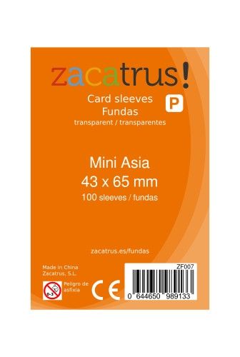[0644650989133] Fundas Zacatrus Mini Asia (43 mm X 65 mm) (100 uds)