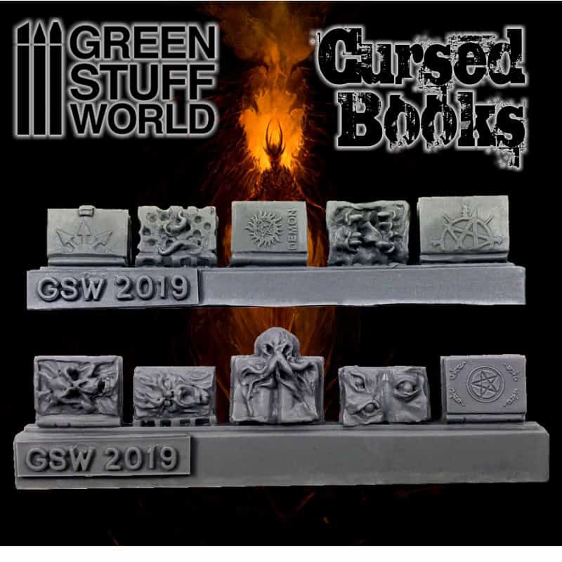 Set Libros Monstruosos De Resina / Cursed Books Set