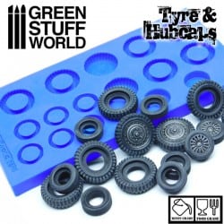 Molde Silicona Ruedas / Tyre and hubcap Texture Silicone