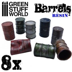 Set Resina BARRILES METALICOS - Metal Barrels Resin set