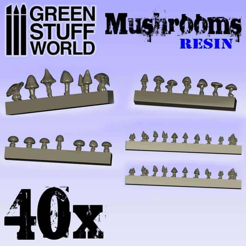 Set Resina Setas Magicas - Magic Mushrooms Resin set