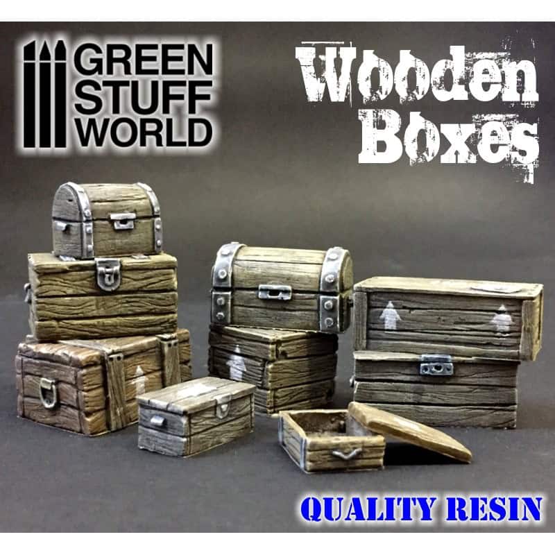 Set Resina CAJAS MADERA - WOODEN BOXES Resin Set