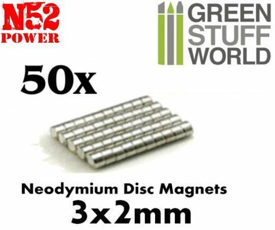 Imanes Neodimio 3x2mm - SET x50 / Neodymium Magnets 3x2mm - SET x50 (N35)