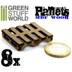 8x PALLETS madera DM / MDF Pallets Laser Cut SET