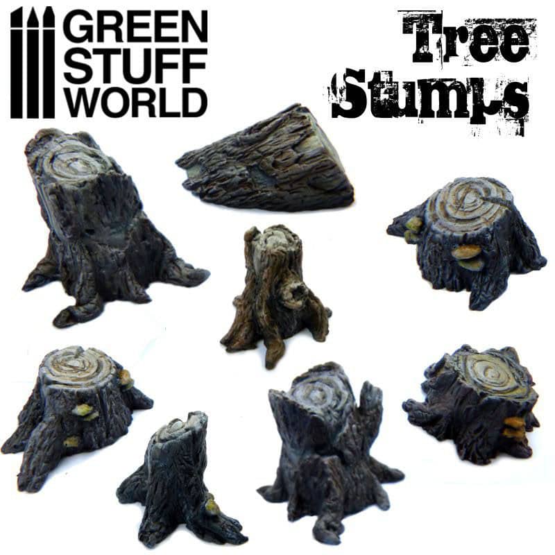 Set Resina Tocones / Tree Stumps Resin Set