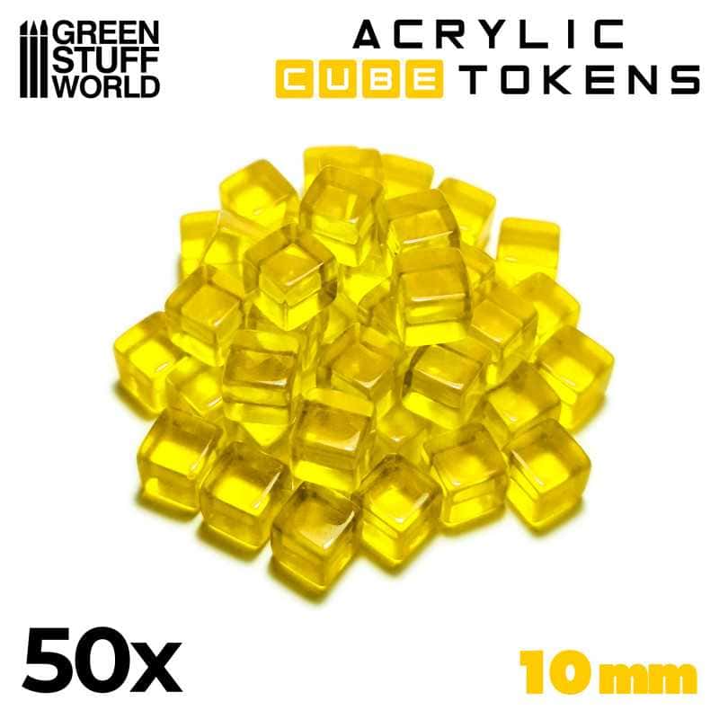 Tokens Cubos Amarillos -10mm