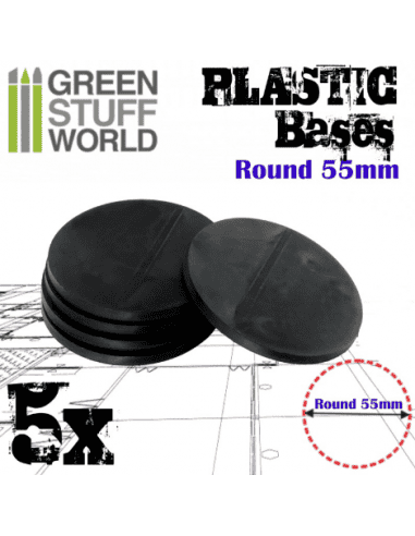 Peana PLASTICO Redonda / Plastic Round Base 55mm -