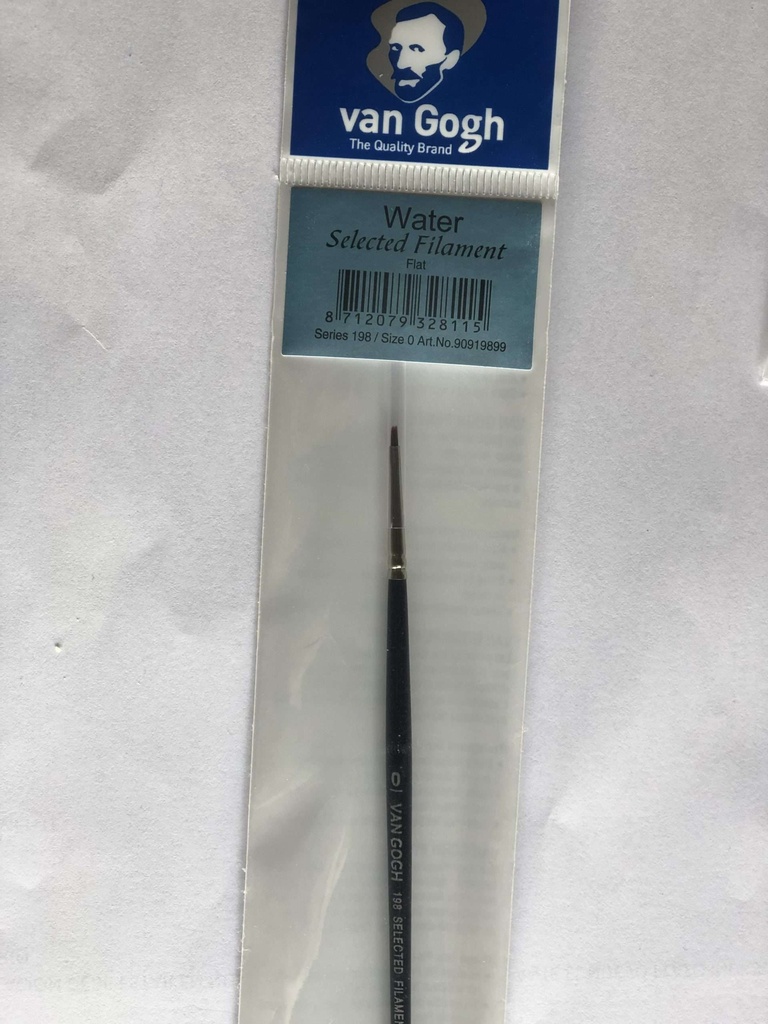 Pincel Van Gogh Flat Serie 198/ Size 0 (Plano)