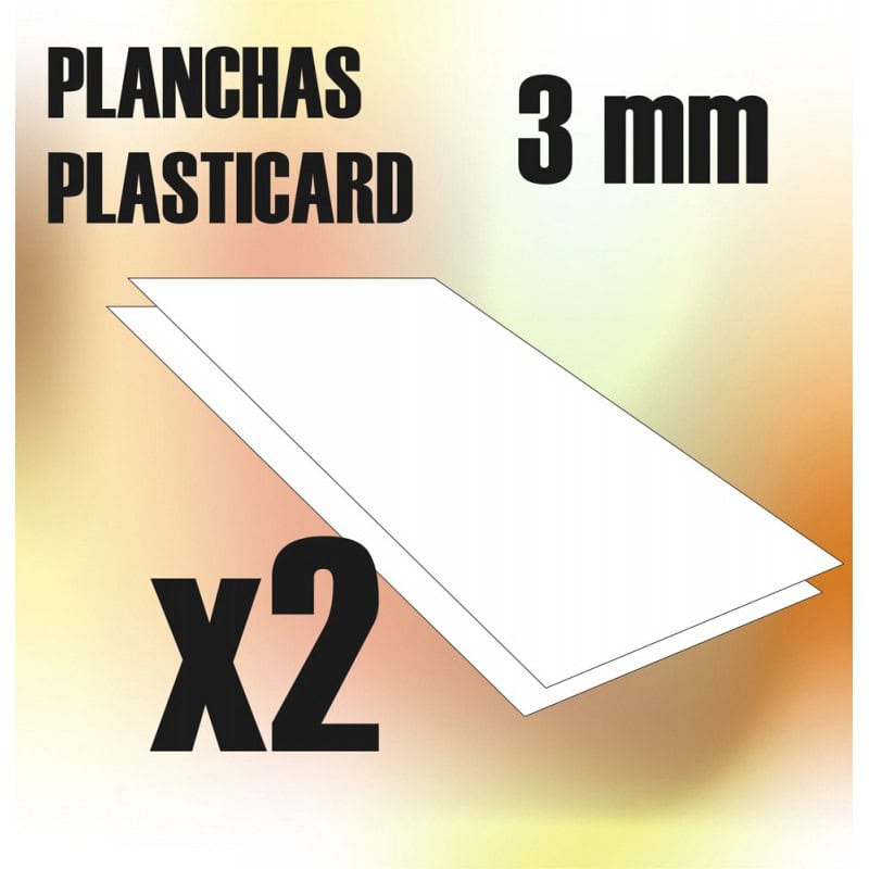 Plancha Plasticard 3 mm - COMBO x2 planchas