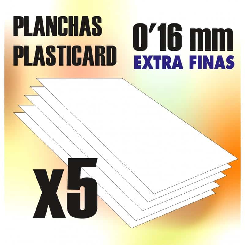 Plancha Plasticard 0'16mm - COMBO x5 planchas