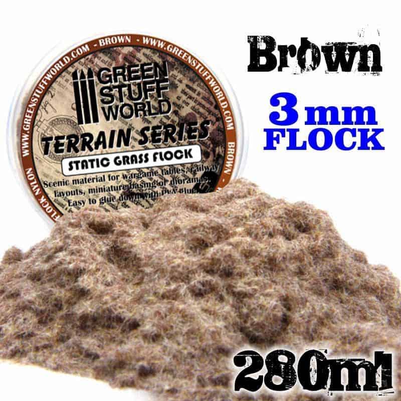 Cesped Electrostatico 3 mm - MARRON - 280 ml