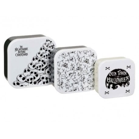 Set de 3 Fiambreras Pesadilla Antes de Navidad