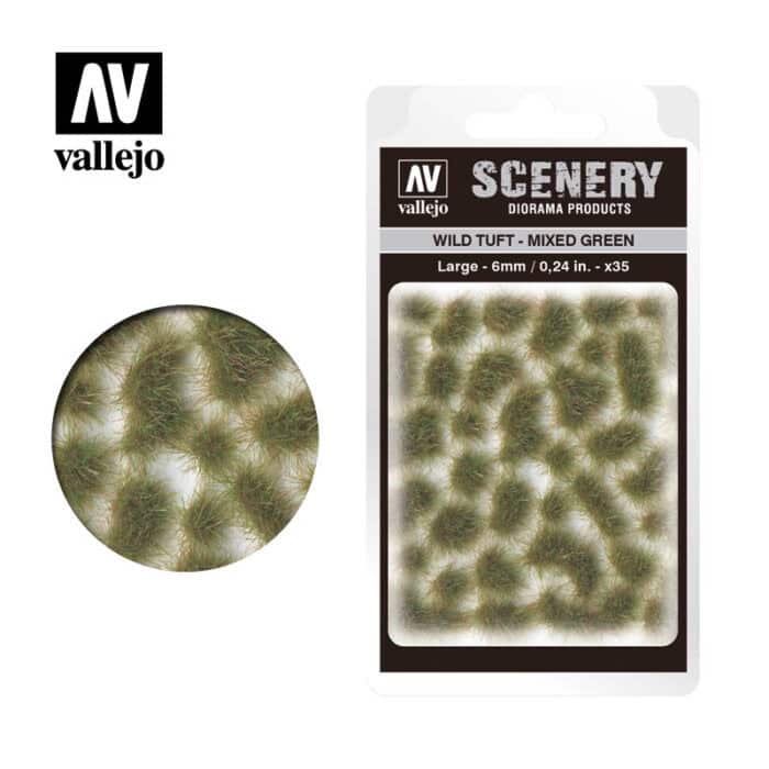 Wild Tuft - Mixed Green: 6 mm.