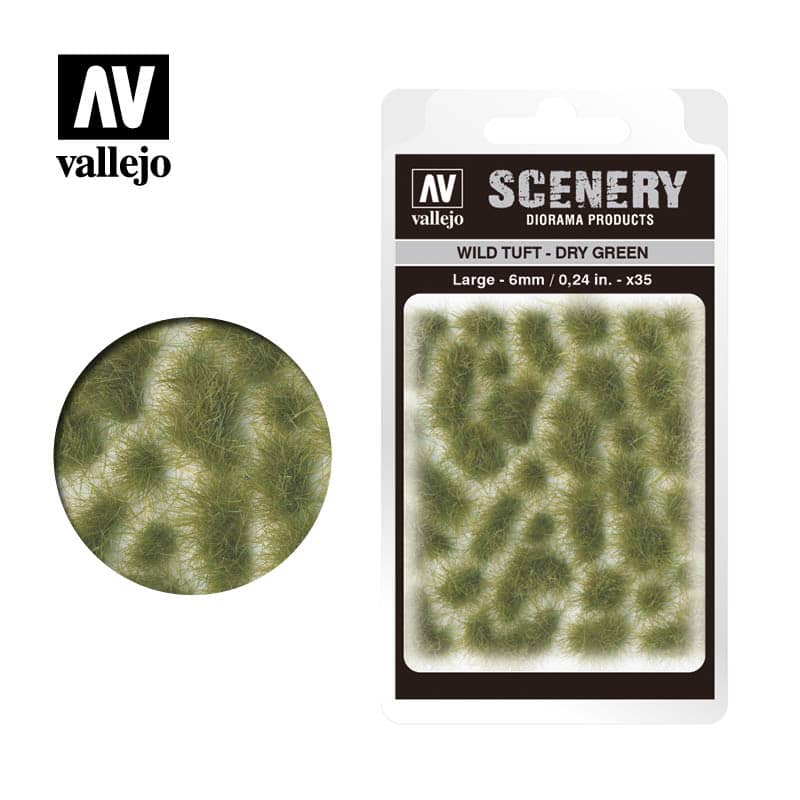 Wild Tuft - Dry Green: 6 mm.