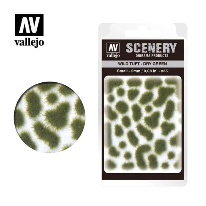 Wild Tuft - Dry Green: 2 mm.