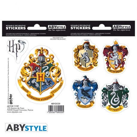 HARRY POTTER - Stickers - 16x11cm/ 2 planches - Hogwarts Houses