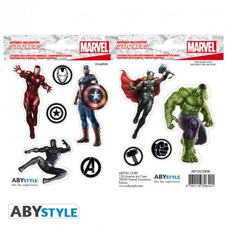 MARVEL -Stickers - 16x11cm/ 2 sheets - Avengers