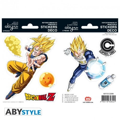 DRAGON BALL -Stickers - 16x11cm/ 2 sheets - DBZ/ Goku-Vegeta