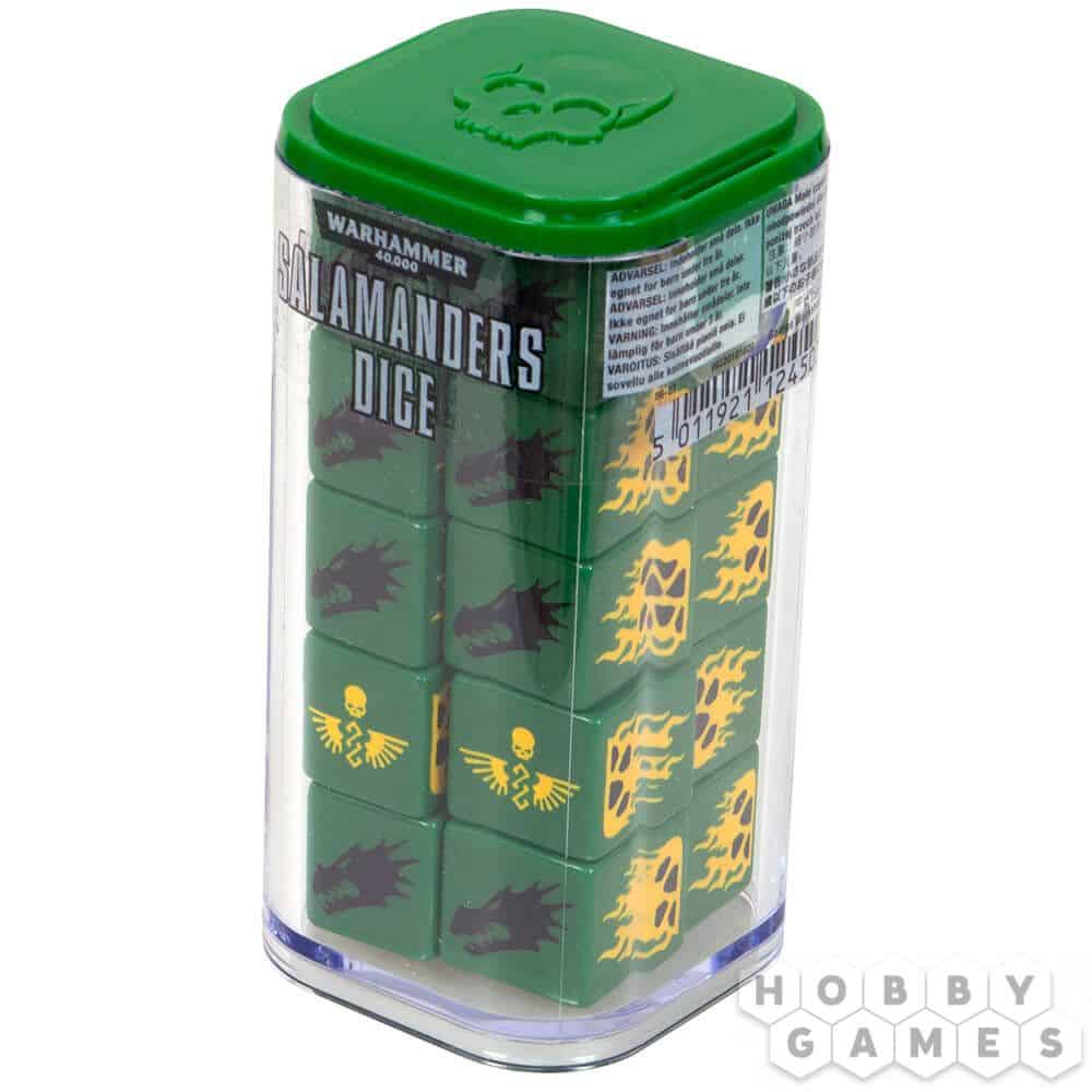 [5011921124503] Warhammer 40000: Salamanders Dice Set