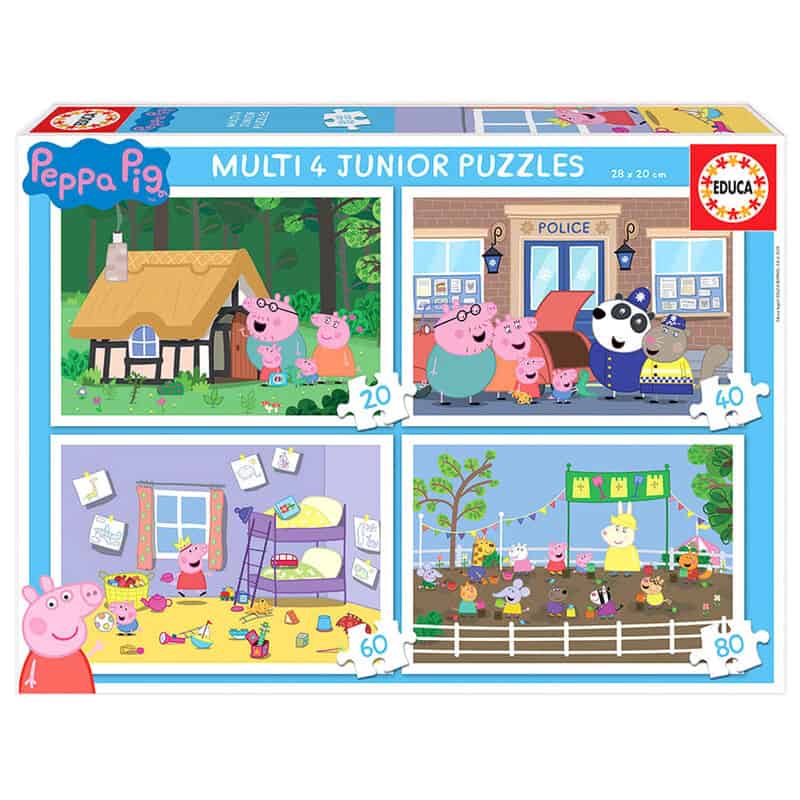 Puzzle multi 4 Junior Peppa Pig 20-40-60-80pz