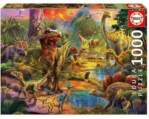 Puzzle Educa Tierra de Dinosaurios de 1000 Piezas