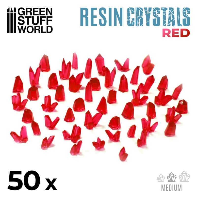 Cristales de Resina ROJO Medianos