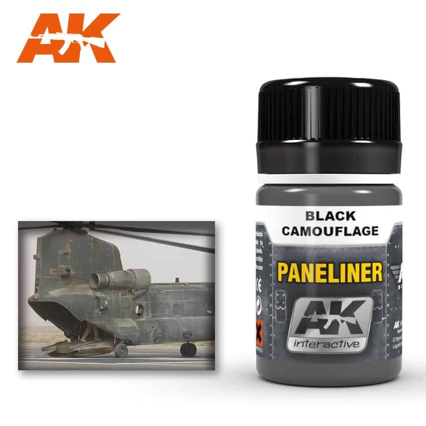 AK2075 Paneliner for black camouflage