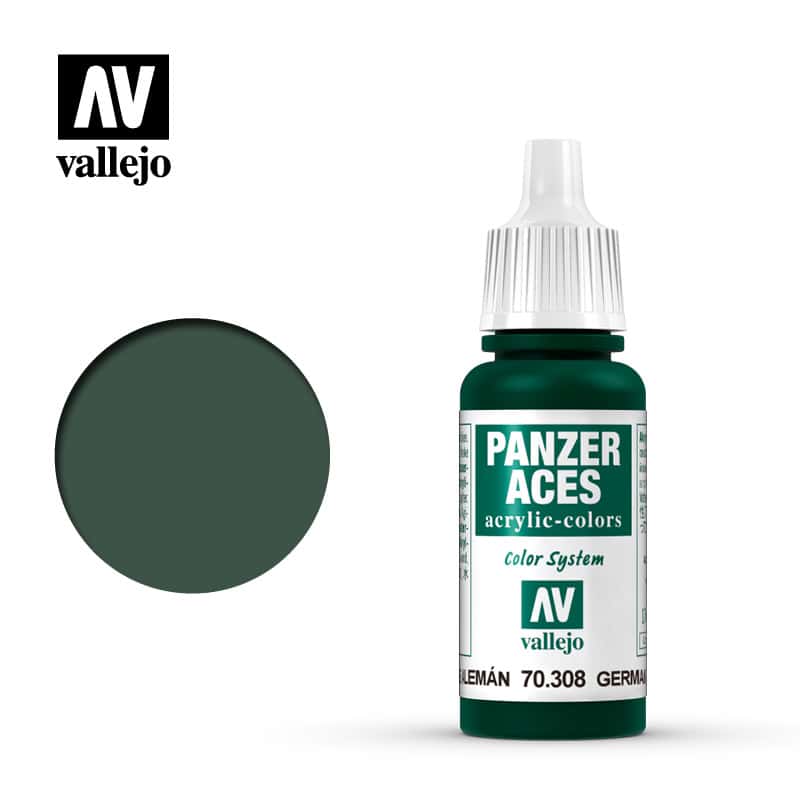 Panzer Aces Vallejo Piloto Verde Aleman 70308