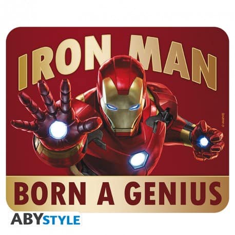 MARVEL - Alfombrilla Flexible de Raton - Iron Man "Born to be a genius"