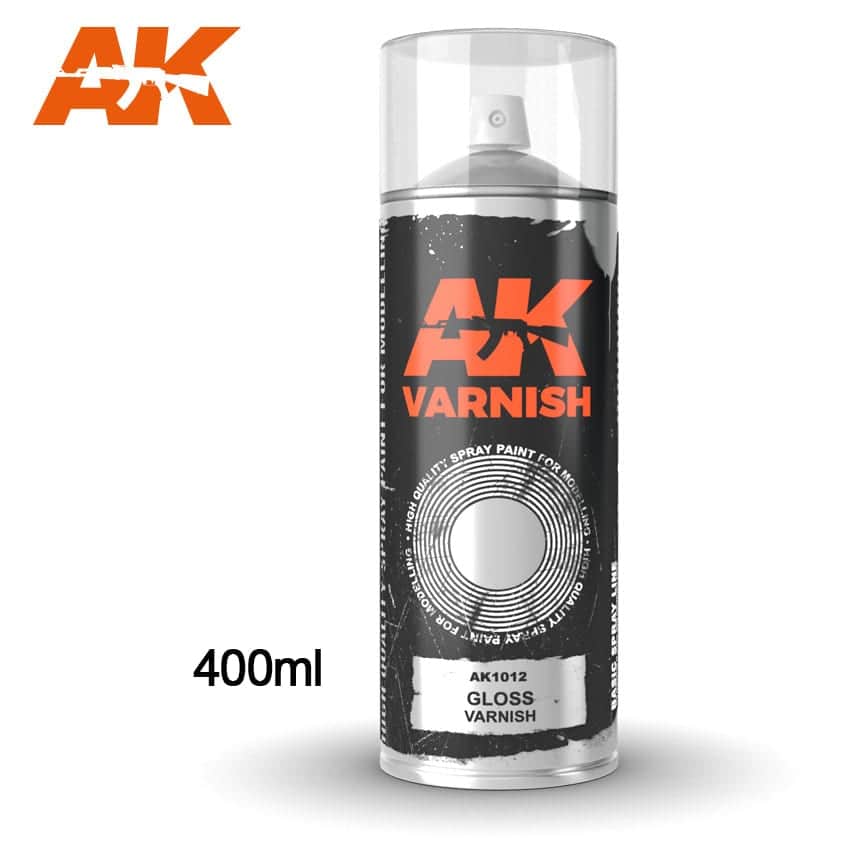 Gloss Varnish - Spray 400ml (Includes 2 nozzles) AK1012