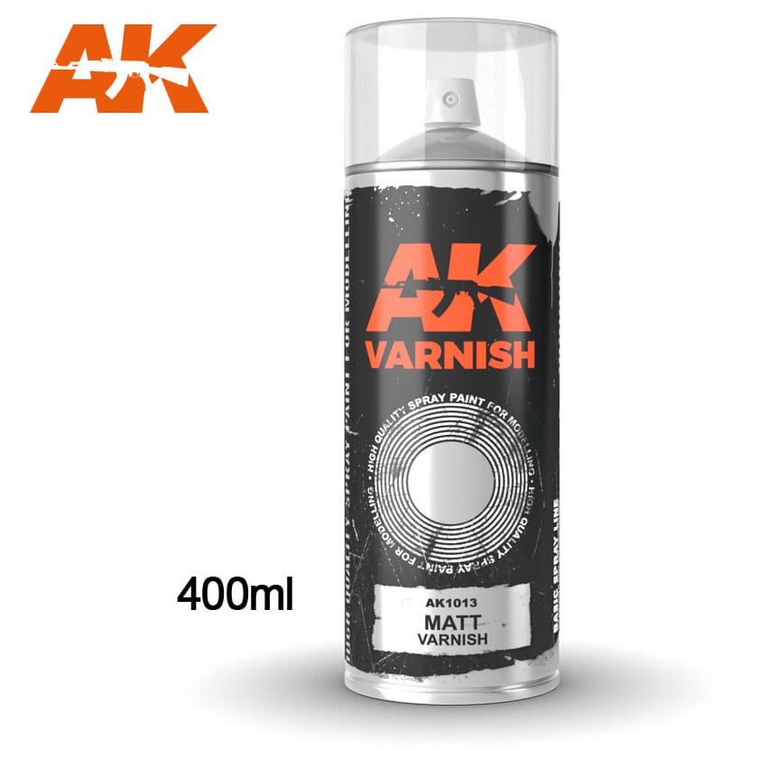 Matt Varnish - Spray 400ml (Includes 2 nozzles) AK1013