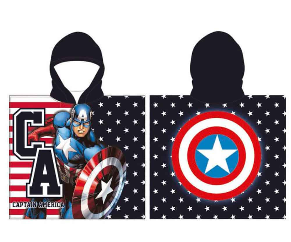 Poncho-toalla Con Capucha Captain America The Avengers