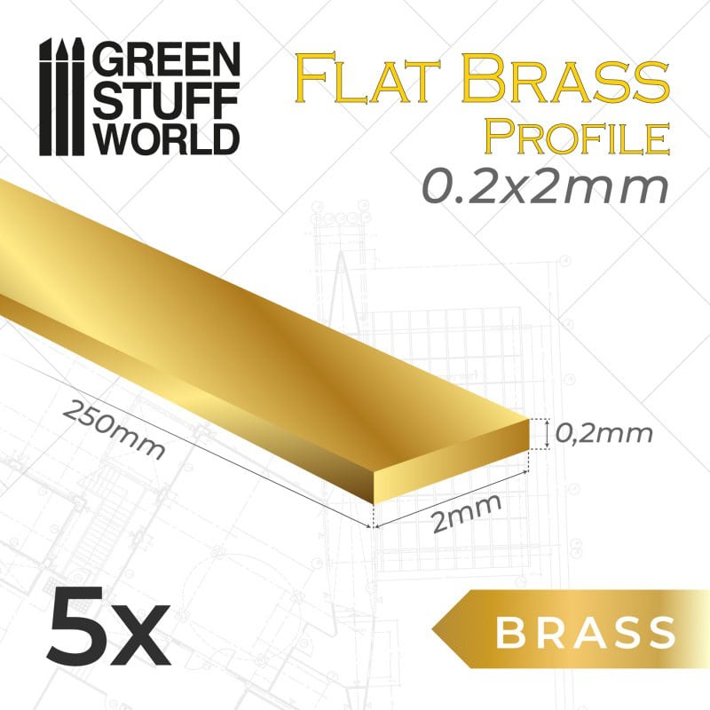 Perfil de Laton Plano 0.2 x 2mm