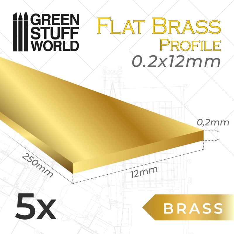 Perfil de Laton Plano 0.2 x 12mm