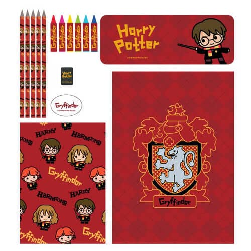 Set Papeleria Escolar Harry Potter Gryffindor