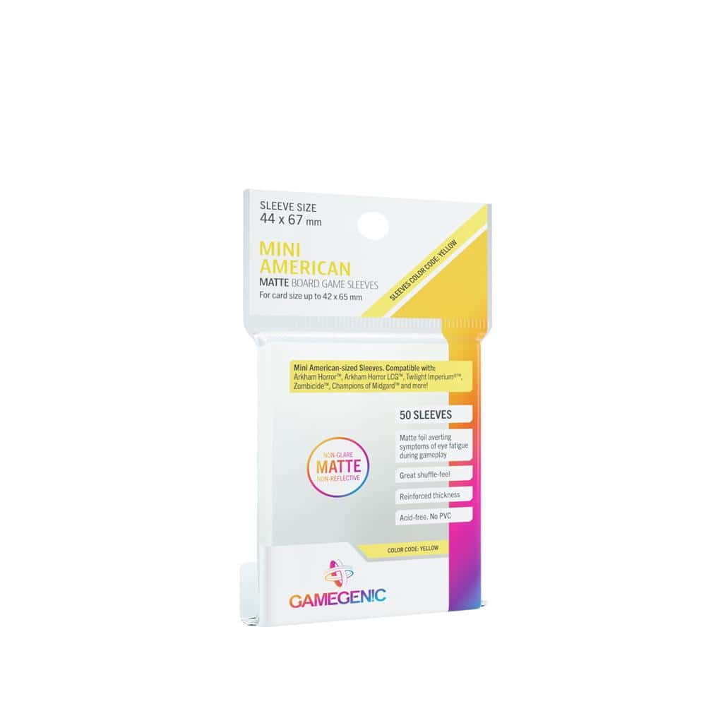MATTE MINI AMERICAN-SIZED BOARDGAME SLEEVES 44X67M
