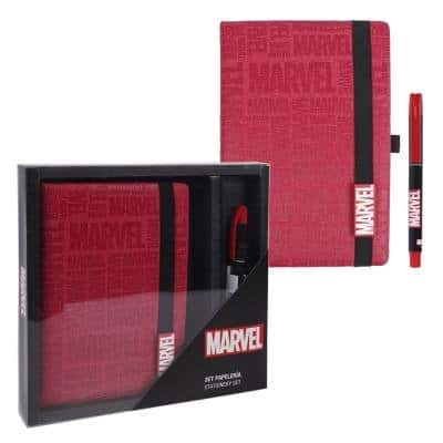 CONJUNTO LIBRETA + BOLI SET REGALO MARVEL