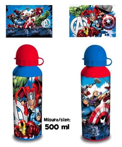 Botella Aluminio 500 Ml Avengers